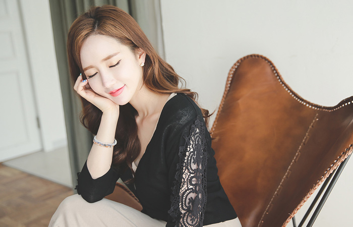 古董蕾丝短袖开衫