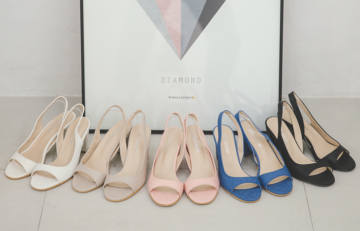 木犀鱼嘴鞋露脚后跟鞋凉鞋