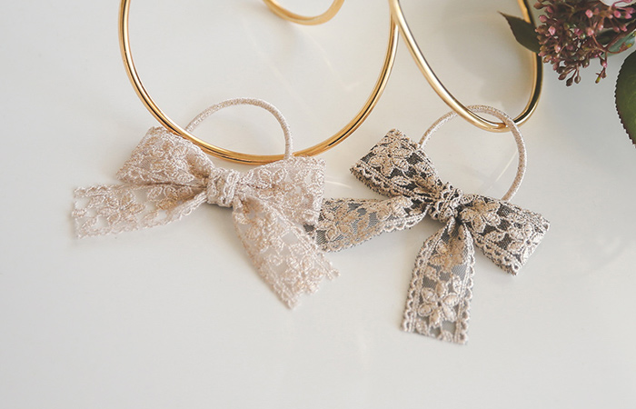 手工蕾丝蝴蝶结头带