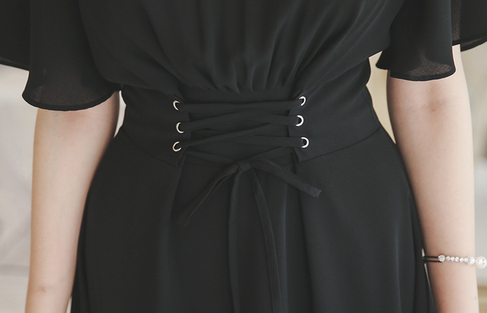 格南马甲真丝连衣裙