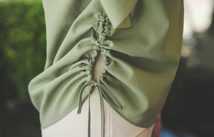 侧串双重女衬衫