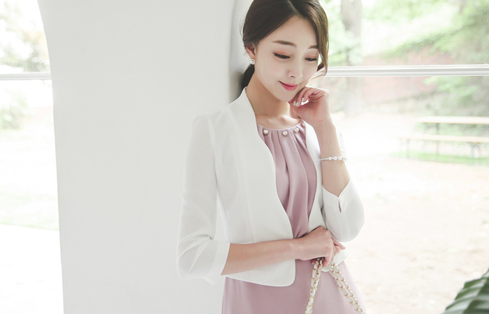 合奏波无钮女短上衣外套