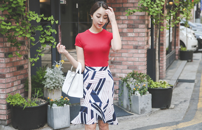 并行亚麻美人鱼裙子