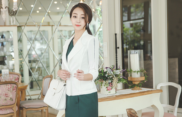 蕾丝配色冲压生产线外套