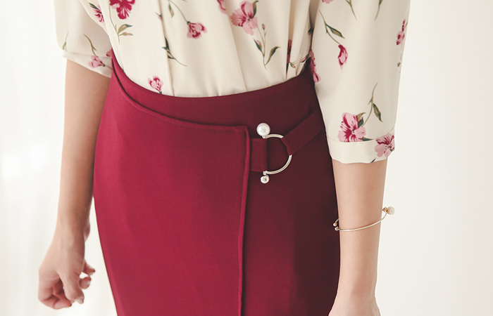 珍珠环bijyo涡卷切裙子