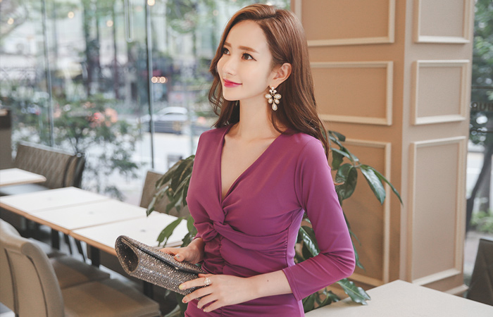 格南扭剪连衣裙