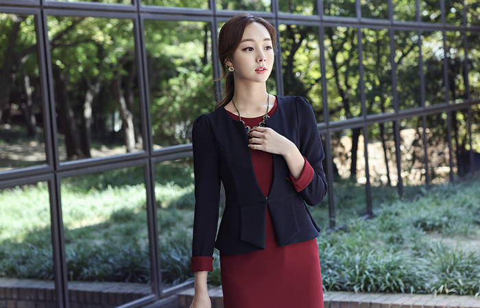 女士外套分层连衣裙