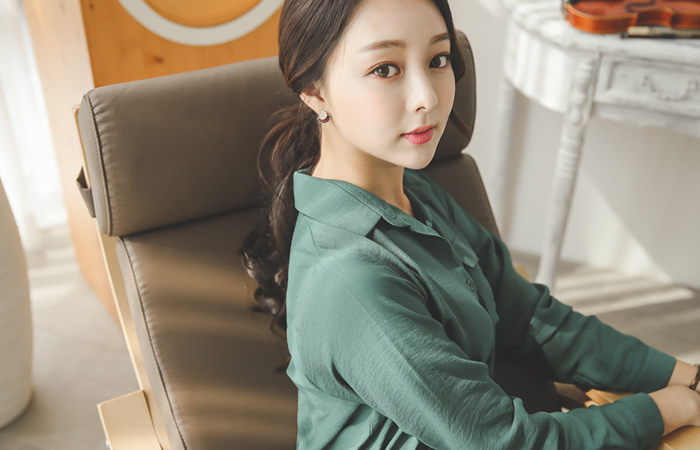 新月手机袋衬衫领女衬衫