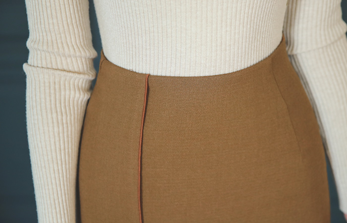 自然管道狭缝裙子