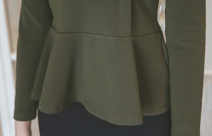 侧切弹力波浪群/喇叭裙女衬衫