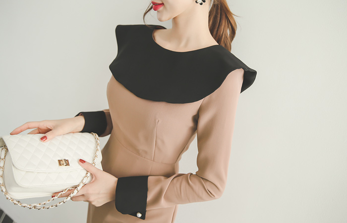 杰奎琳·维夫配色连衣裙