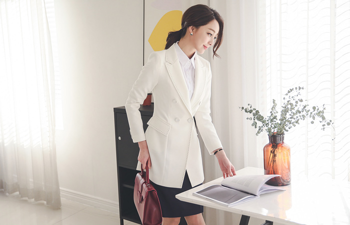 基本的缝泰勒半夹克