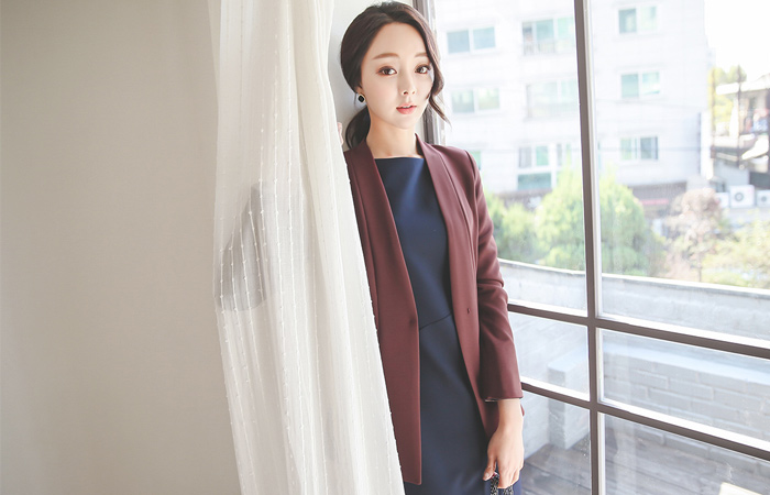 唇色口袋零售纯色外套