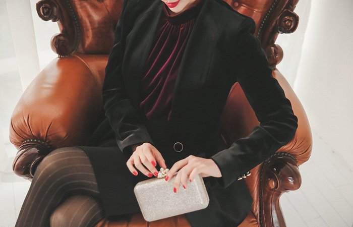 折叠页面梅丝绒外套