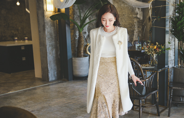 柔丝假毛皮草马甲