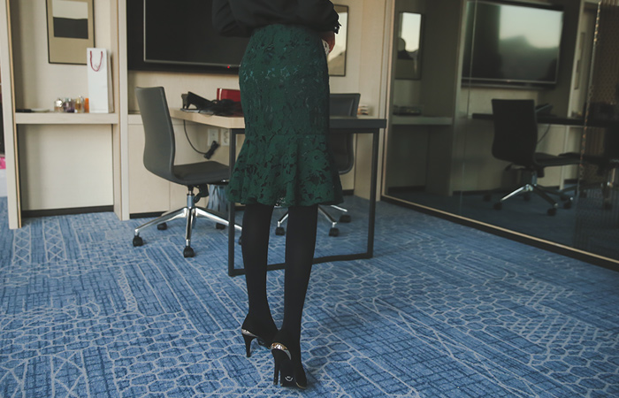 Peulrereu蕾丝美人鱼裙子