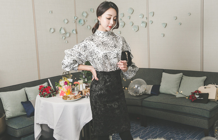 黑天鹅人造毛皮裙子