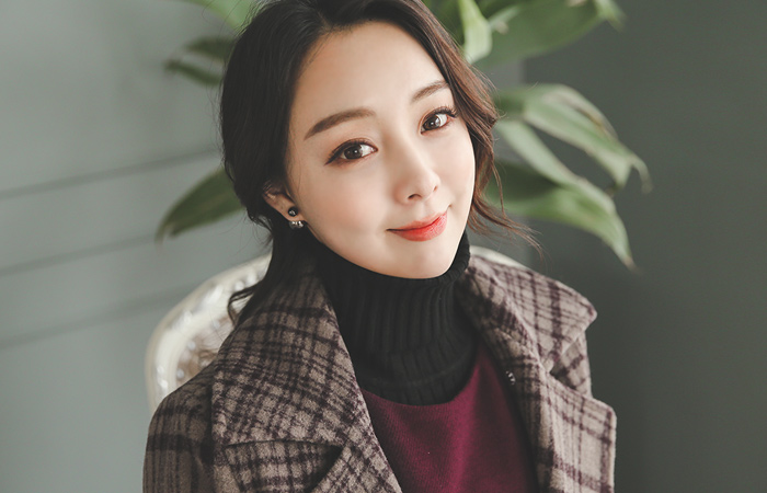 短上衣兔毛领大衣检查羊毛