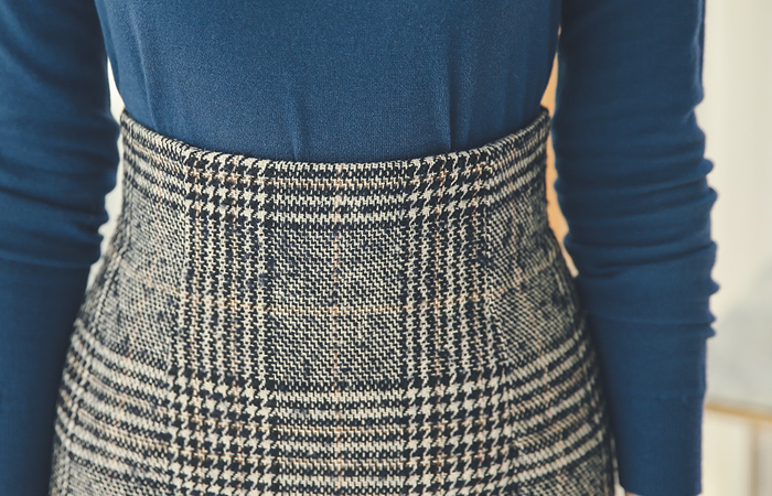 格伦检查羊毛高裙子