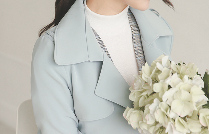 现代柔丝海沟风衣