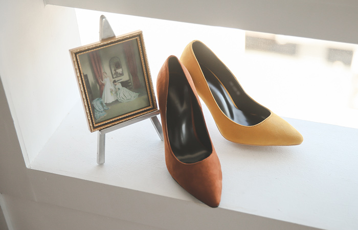 [模特穿32茶]深颜色翻毛皮泵希尔