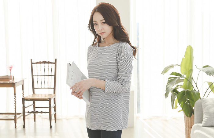 基本布置船领T恤