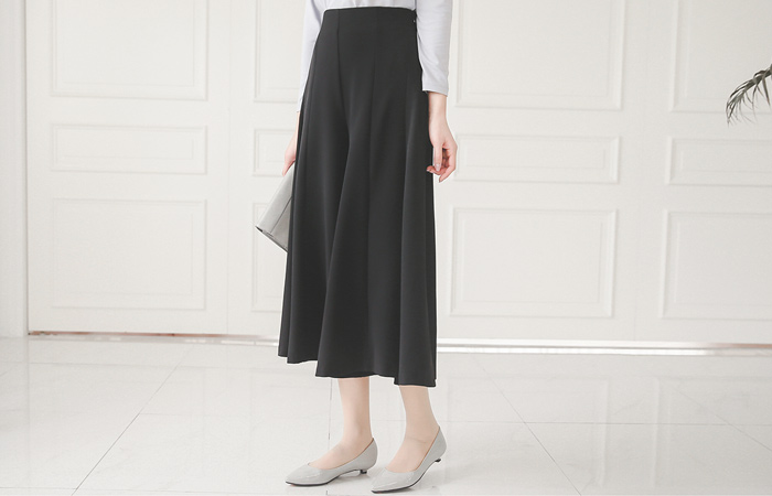 后绑带波浪组/喇叭裙短裤