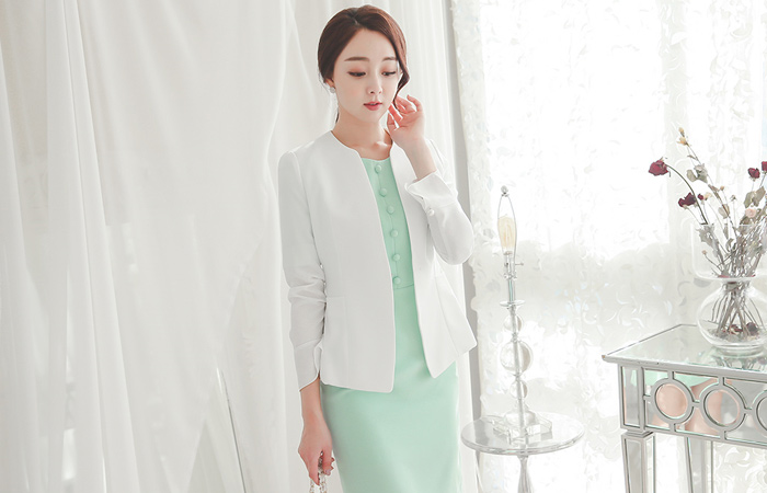 透明缝袖口大衣