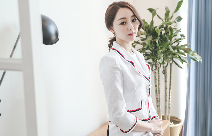 水手编织夹克短夹克