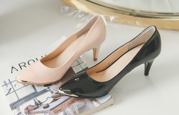 [图案33汽车]金尖漆漆贴泵脚后跟