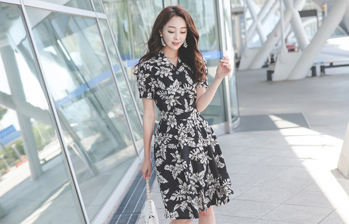 植物波群/喇叭裙裙子