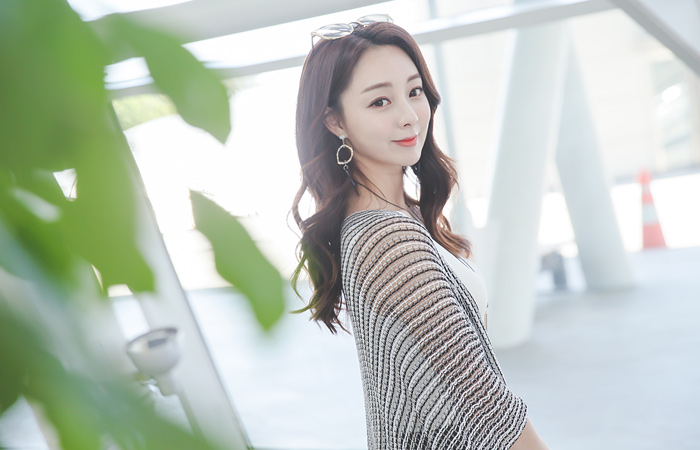 Princie混合网披肩开襟衫