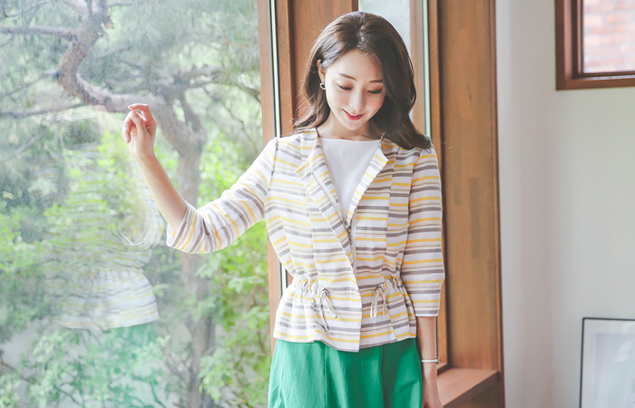 条纹麻麻麻披风