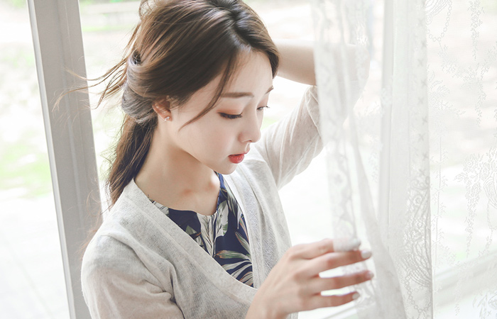 夏天亚麻混合部7开衫