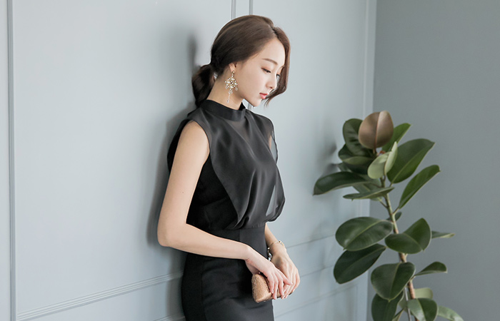 透明雪纺上衣连衣性