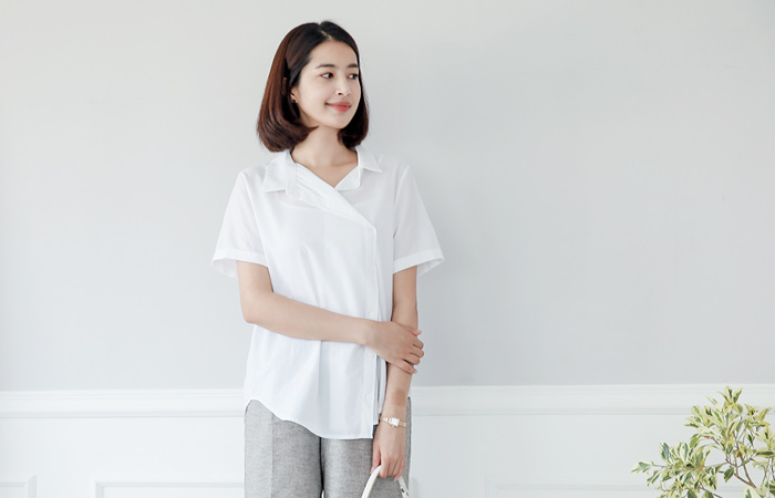 折叠侧扣衬衫