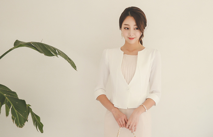 点花边peplum短夹克