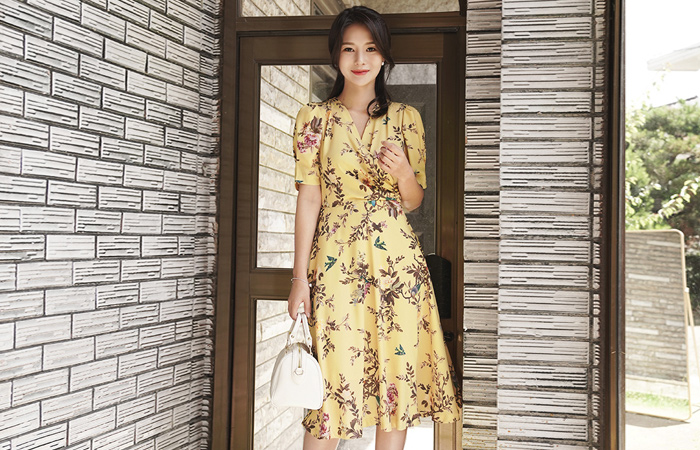 Millet Silky Rap浪潮团/喇叭裙连衣裙