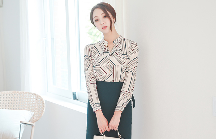 Glam stick珍珠链项链女士衬衫