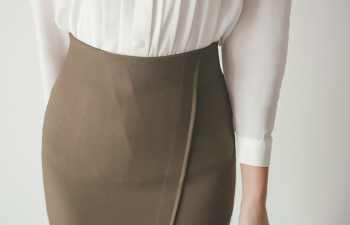 简单对角线teuim裙子（下降）