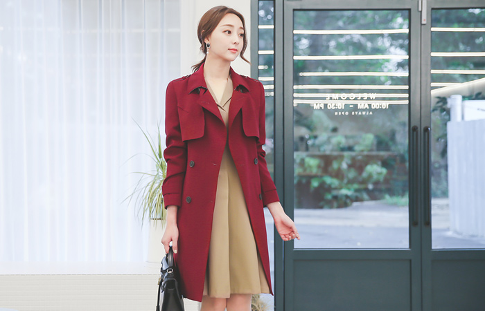 灵活的质感翼双风筝风衣