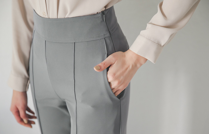 Glam针尖线高宽松长裤