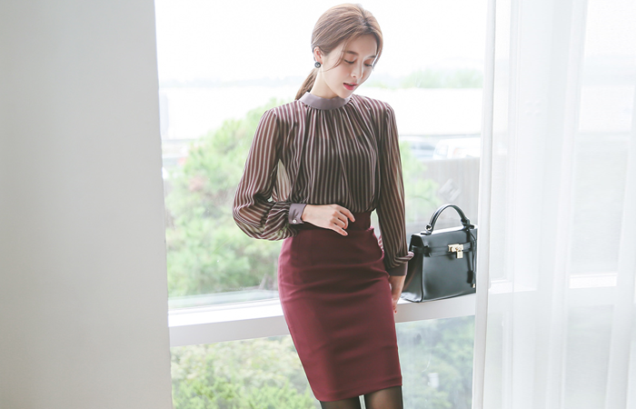 基本简单Pinter铅笔裙子