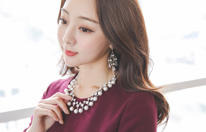 原文圆领郁金香连衣裙