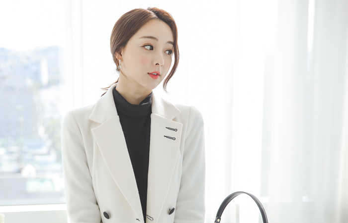 Stella双排扣背开衩羊毛大衣