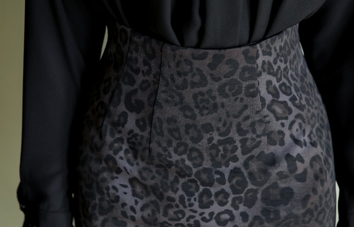 Dusky豹纹弹力裙子