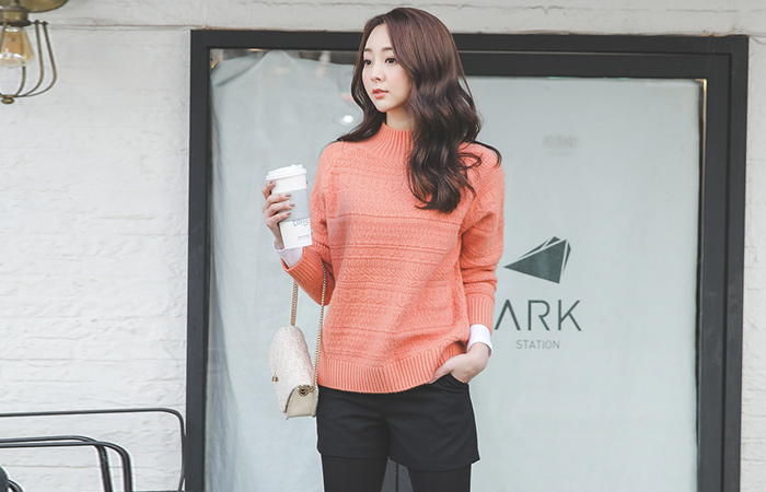 简单Obi-line绒绒羊毛短裤