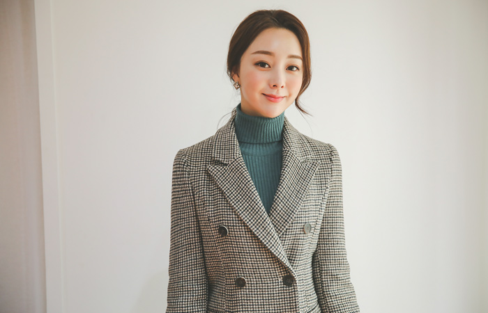 古董Shepard格纹双羊毛大衣