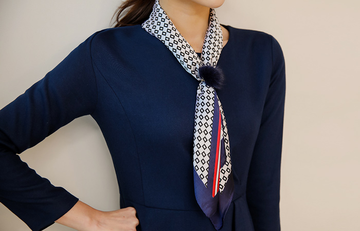 围巾水貂围巾（围巾戒指套装）