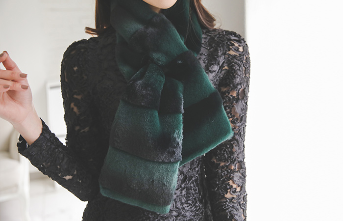 Ecopur Ribbon配色爪巾